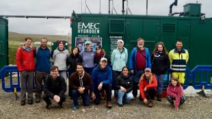 Ailsa McMillan and IDCORE students and supervisors EMEC Hydrogen visit