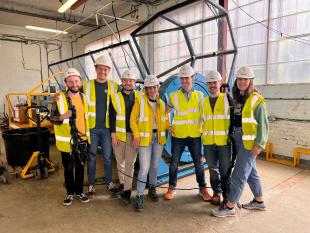 group photo of IDCORE students and Seiche Marine Acoustic Solutions staff